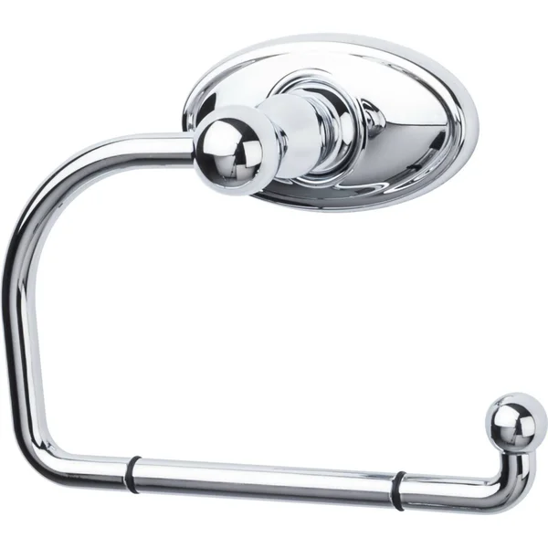 Top Knobs ED4PCC Edwardian Bath Tissue Hook - Polished Chrome - Oval Backplate