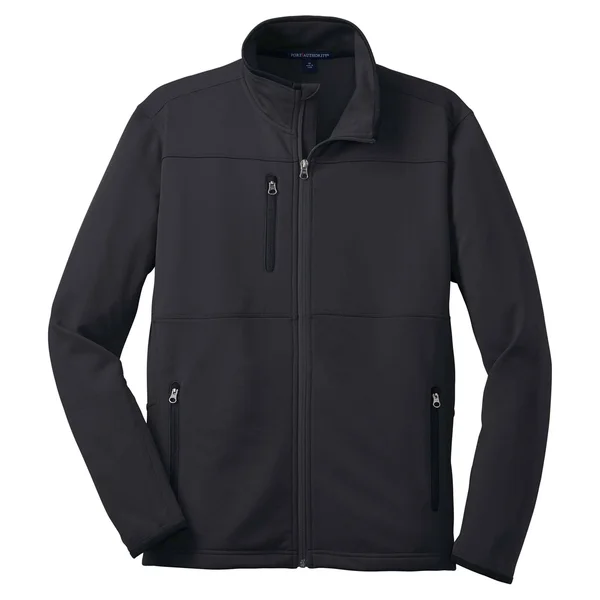 Port Authority F222 Pique Fleece Jacket - Black - 4XL