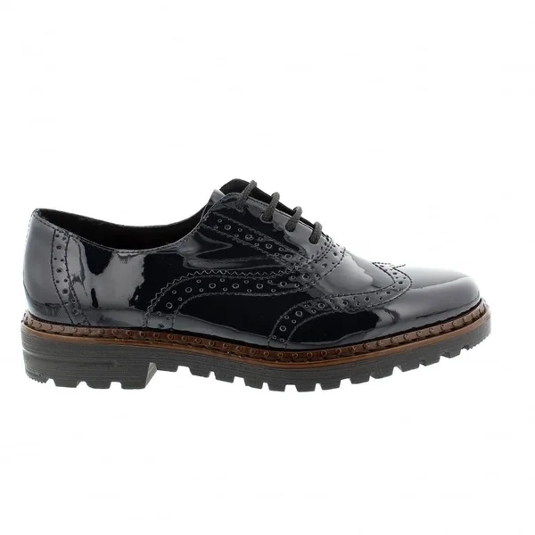 Rieker 54812-45 Ladies Brogue Shoes Dark Blue: EU 40