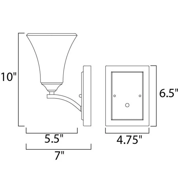 Maxim 20098FTSN Aurora 1-Light Wall Sconce - Satin Nickel