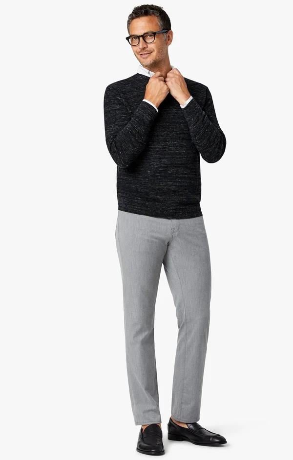 34 Heritage Men's Charisma Relaxed Straight in Grey Winter Cashmere, Men's Pants
