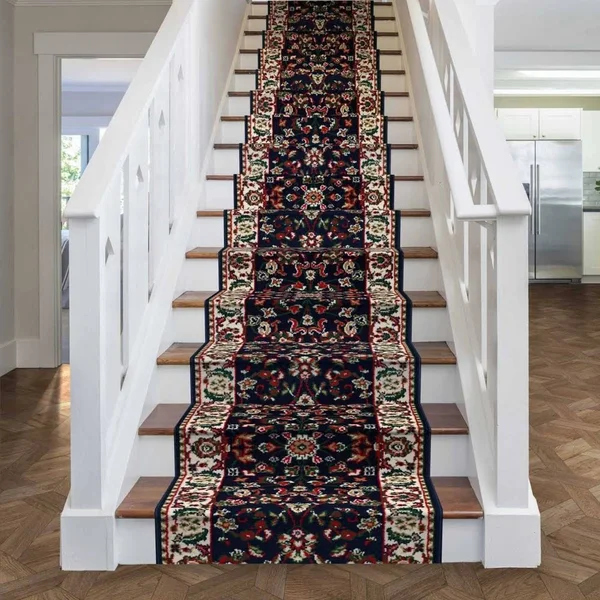 runrug USA Persian Blue Stair Carpet Runner Length: 8 foot - Widths