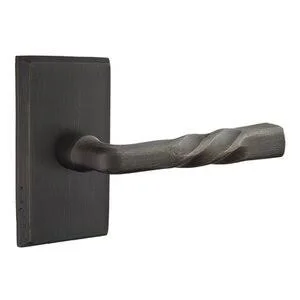 Sandcast Bronze Door Hardware - Privacy Right Handed Montrose Lever with #3 Rose in Medium Bronze - 7204MT234RHMB - Emtek Hardwa