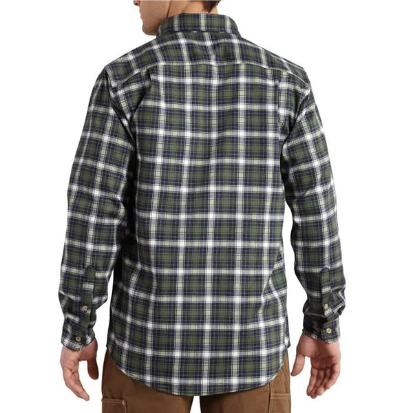 Carhartt Men's Dark Crimson/Black Flame-Resistant Classic Plaid Shirt