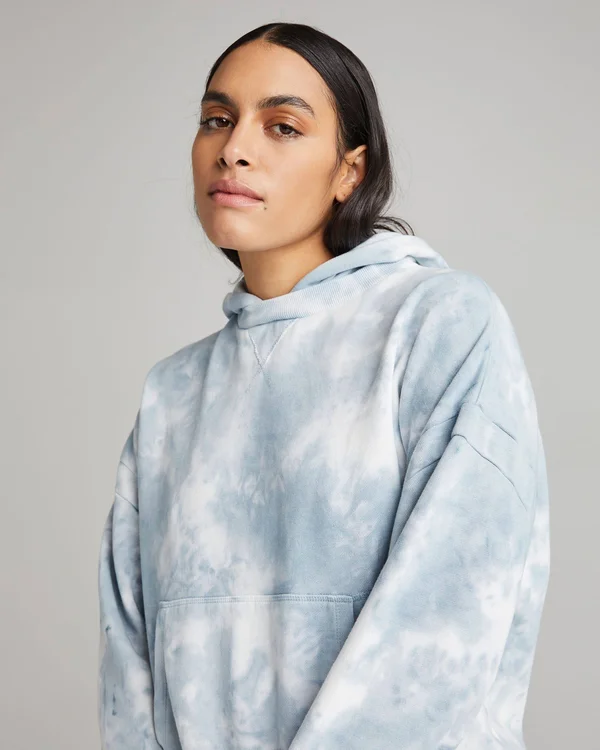 Richer Poorer - Recycled Fleece Hoodie - Blue Mirage Large