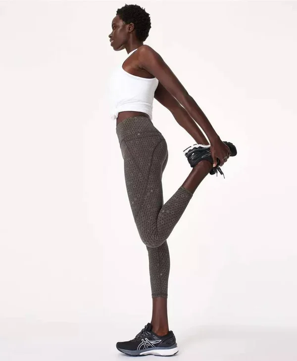 Sweaty Betty Power Reflective 7/8 Workout Leggings, Grey, Women's XXLarge