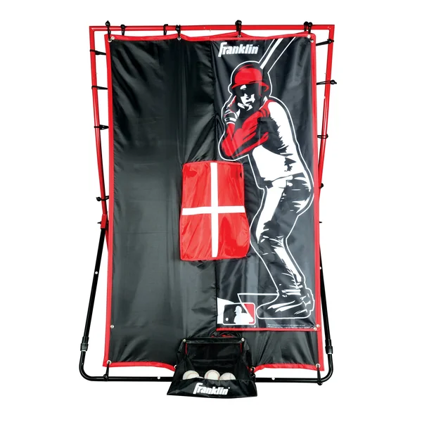 Franklin Sports MLB 65x22 2-in-1 Switch Hitter Flyback Return Trainer
