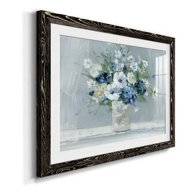 Be Happy Blue by J Paul - Picture Frame Painting Print on Paper Winston Porter Frame Color: Black - Size: 27.5'' H x 37.5'' W x 1