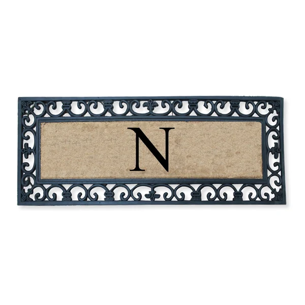 First Impression Myla Monogrammed Entry Doormat - Large Double Door