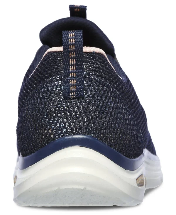 Women's Skechers Relaxed Fit Empire D&Lux Charming Grace Sneaker, Adult, Size: 5.5, Navy/Rose Gold