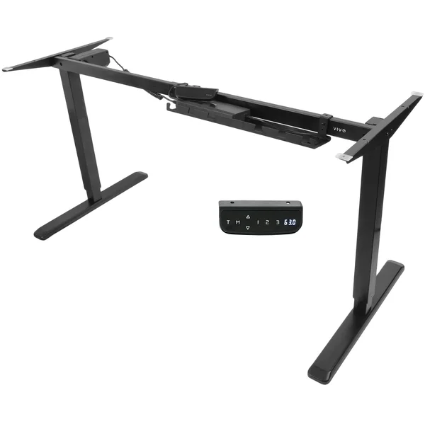 Vivo Black Electric Stand Up Desk Frame Workstation - Single Motor