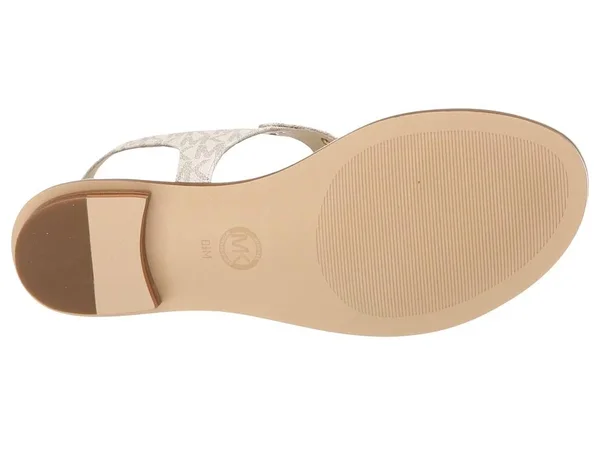 Michael Michael Kors MK Plate Thong Logo Sandals