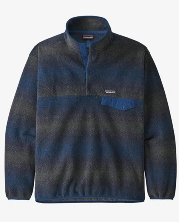 Patagonia Men's Synchilla Snap-T Pullover - Gem Stripe: New Navy, Xs