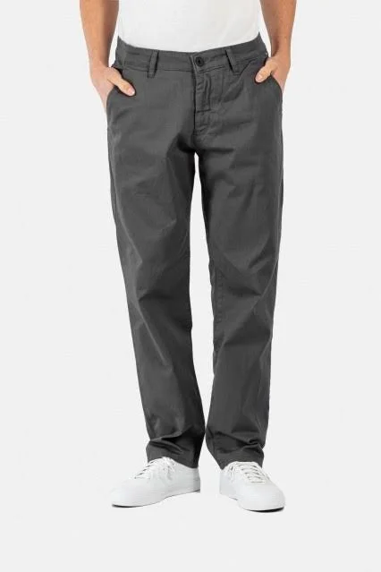 REELL Regular Fit Flex Chinos with Stretch, Grey