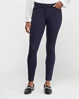 Mid Rise Knit Skinny Pant Blue Women's 6