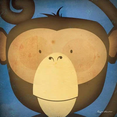 Framed Canvas Art - Monkey Wow by Ryan Fowler ( Animal Art > wildlife > primates art)