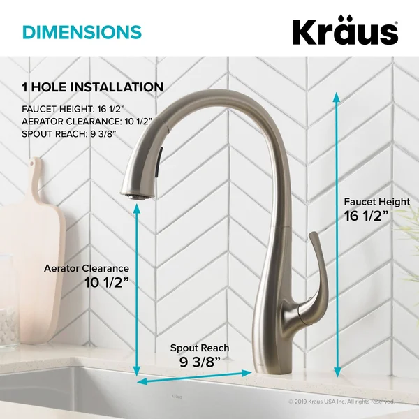 Kraus KPF-1675CH Ansel Dual Function Pull-Down Kitchen Faucet Chrome