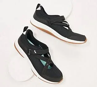 Ryka Adjustable Mesh Mary Jane Sneakers Katana - Size 12 Medium, Black