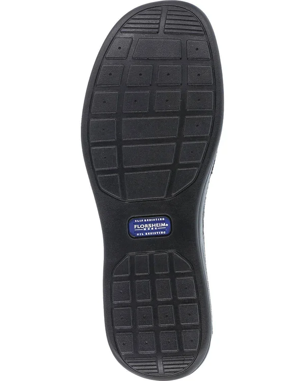 Florsheim Work Men's FS208 Wily Steel Toe ESD Slip-On - Size: 4, Black