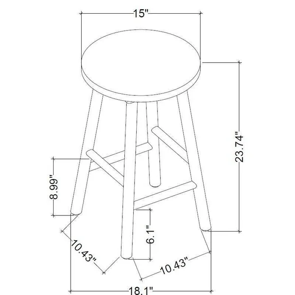 Heart & Hand with Magnolia 24 Wood Counter Stool