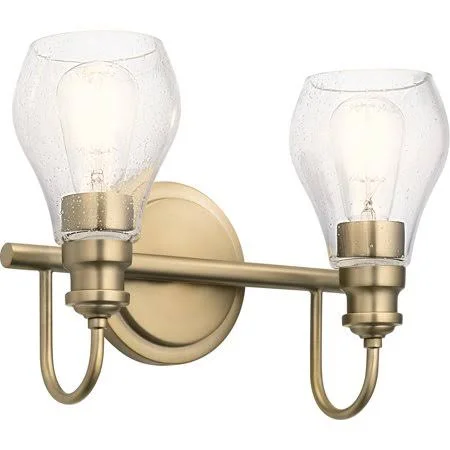 Classic Bronze Tone Finish Bathroom Vanity 14 inch Wide Steel Material 2 Light Fixture, Size: 0.5 in