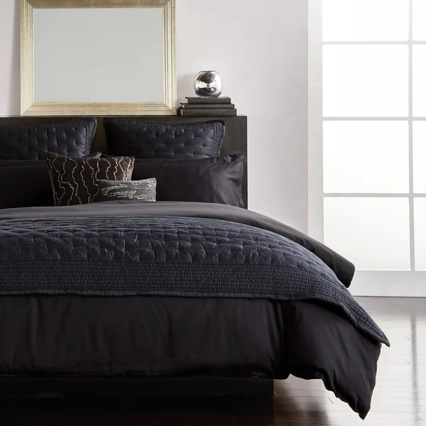 Donna Karan Silk Indulgence Duvet Cover Set - King - Black