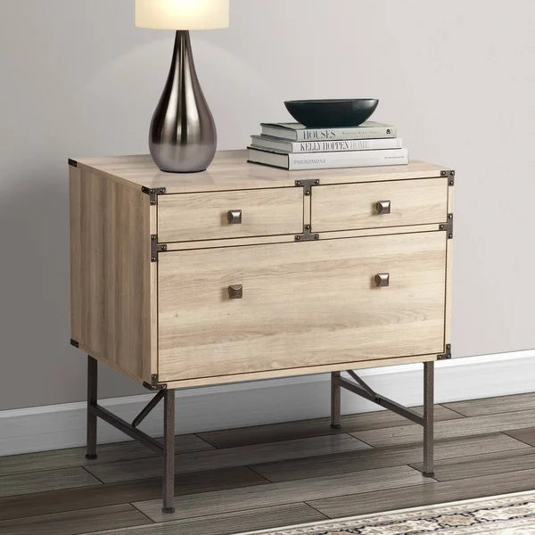 Saint Birch Langer Light Oak Lateral File Drawer