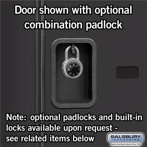 Salsbury Industries 18-27168blk 18x22 Wide Double Tier &S& Style Designer Wood Locker - 1 Wide - 6 Feet High - 18 Inches Deep