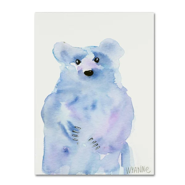 Trademark Fine Art Wyanne 'Blue Bear' Canvas Art - 35x47