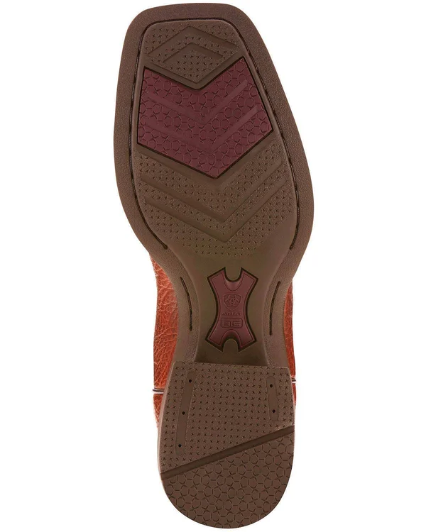 Ariat Men's Heritage Latigo Cognac Bullhide Square Toe Boots 10025094