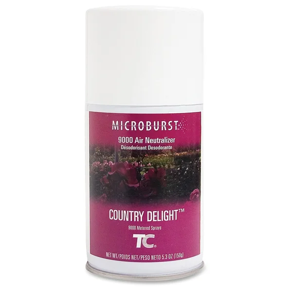 Rubbermaid Commercial Microburst 9000 Air Freshener Refill, Country Delight, 5.3 oz Aerosol
