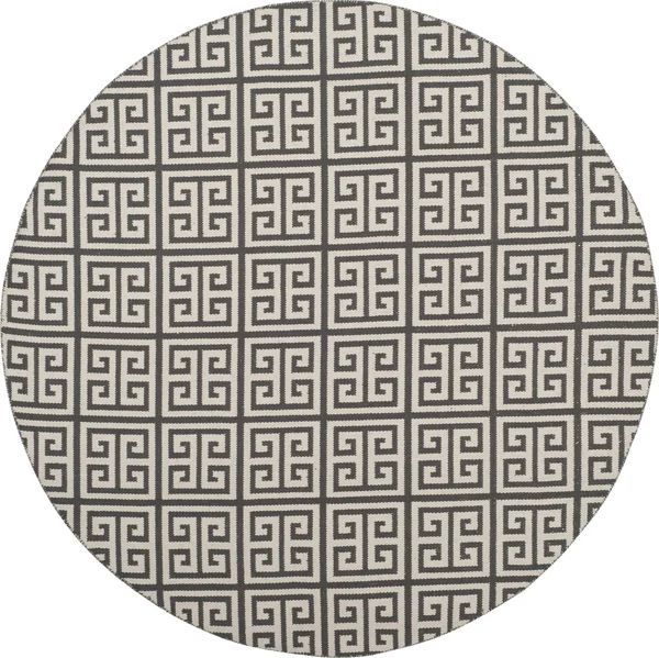 Safavieh Montauk MTK724E Area Rug Dark Grey - Ivory 6& x 6& Square