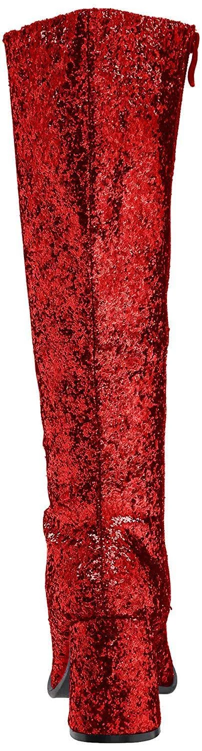 Ellie - Womens Gogo-g Boots Red Glitter - Size-6