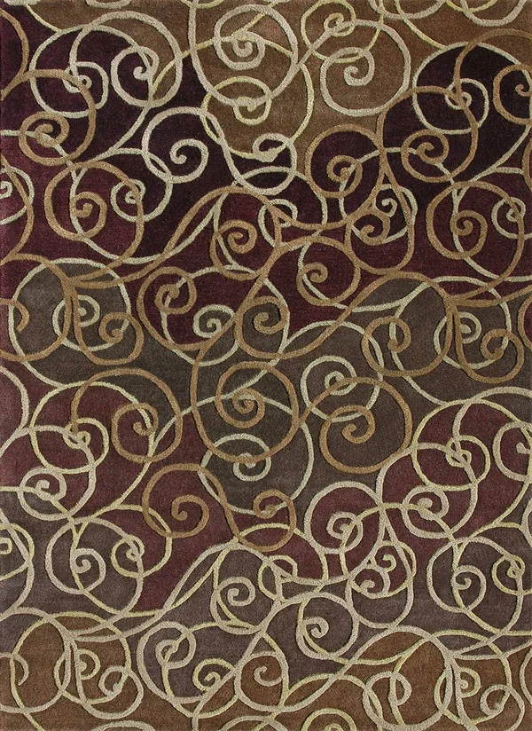 Loloi Zara ZA-02 Berry, Mocha Area Rug