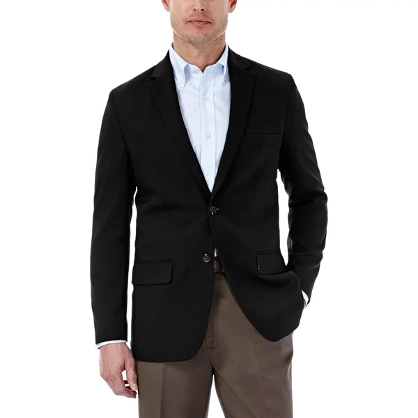Haggar Men's in Motion Tailored-Fit Blazer - Blue - 40 Long