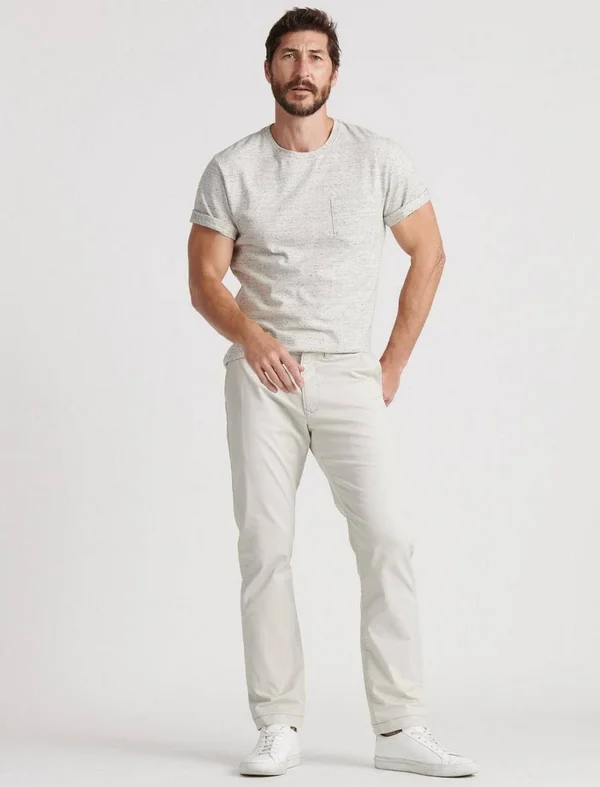 410 Coolmax Stretch Chino Pant - Lucky Brand Men's Chino Pants in Moonstruck Cream, Size 38 x 30