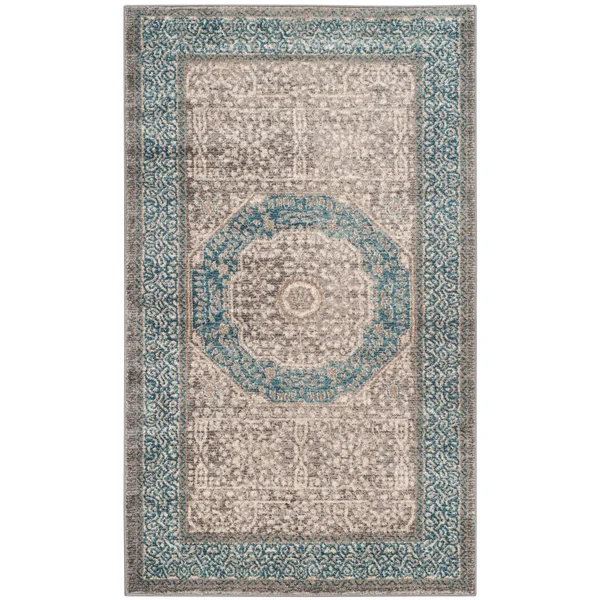 9& x 12& Rectangular Area Rug, Blue, Safavieh