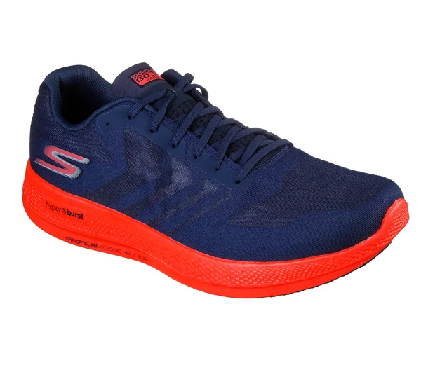 Skechers Men's GOrun Razor+, Navy/Coral