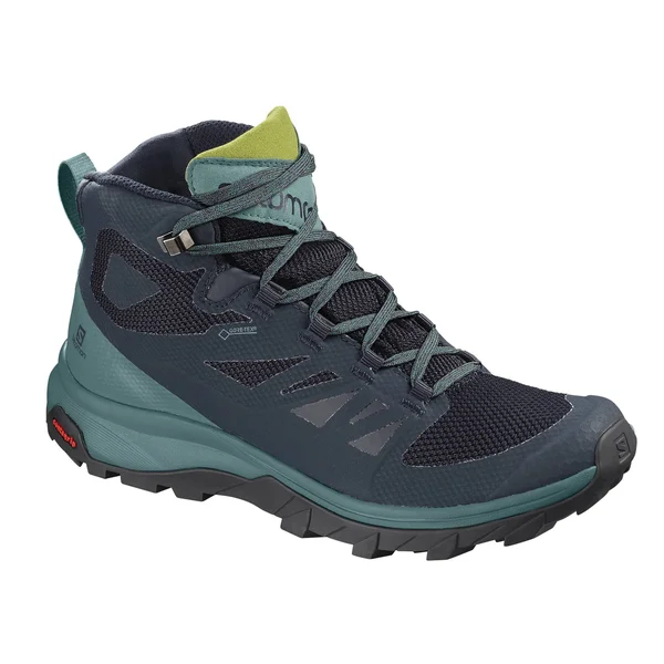 Salomon Women's Outline Mid GTX (9.5 Navy Blazer/Hydro/Guacamole)