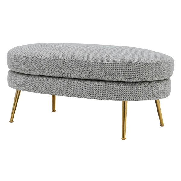 Ruby Fabric Bench - Cardiff Gray