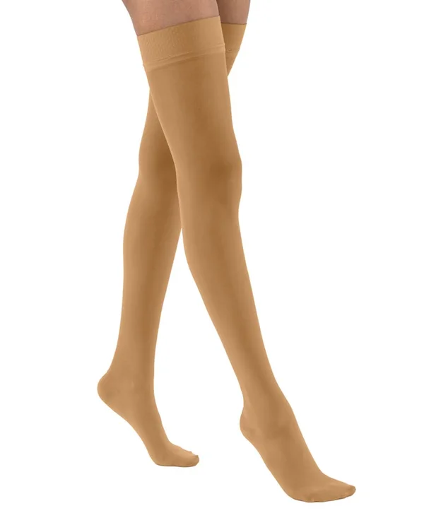 Jobst Ultrasheer 30-40 mmHg XL Black Thigh High Silicone Dot Band