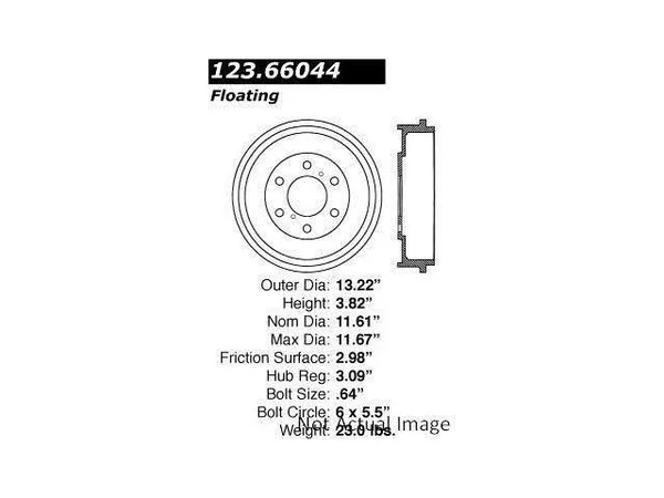 Centric 123.66044 Brake Drum