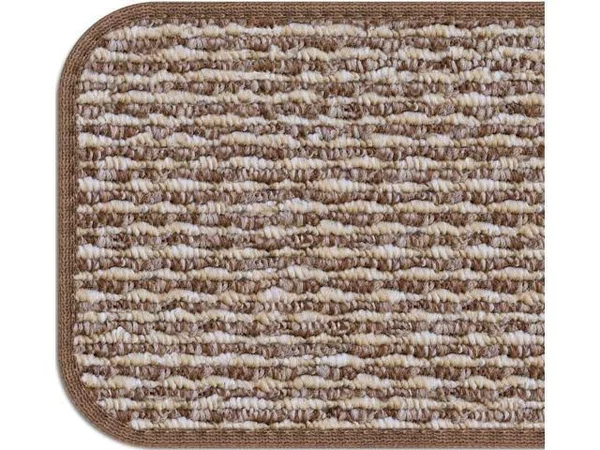 House - Home and More Set of 15 Skid-Resistant Carpet Stair Treads 8 in. x 30 in. and Matching Landing Rug 2 ft. x 3 ft - Praline