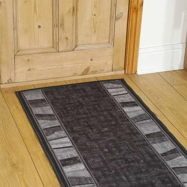 runrug USA Alba Graphite Hallway Carpet Rug Runner Length: 22 foot - WI