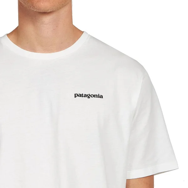 Patagonia Men's P-6 Logo Organic T-Shirt White - XXL