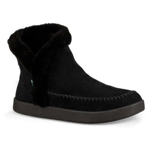 Sanuk New Bootah Suede Women's Boots Black : 6 B