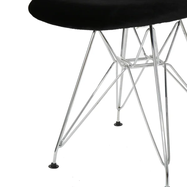 Christopher Knight Home Wilmette Mid-Century Velvet Eiffel Dining Chair (Set of 2) by - Black