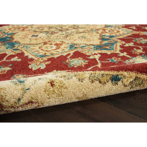 Nourison Traditional Vintage TRV01 Red Area Rug, 8&x 11&