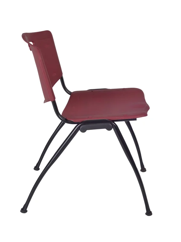 84x22 x 24x22 Kobe Training Table- Cherry & 3 &M& Stack Chairs- Burgundy