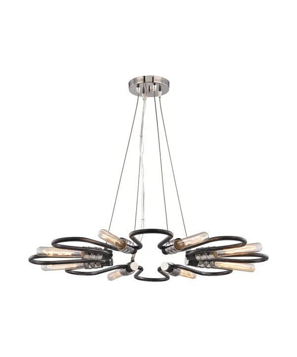 Elk Lighting - 31903/8 - Continuum Silvered Graphite & Polished Nickel 8 Light Chandelier